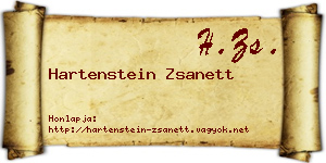 Hartenstein Zsanett névjegykártya