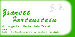 zsanett hartenstein business card